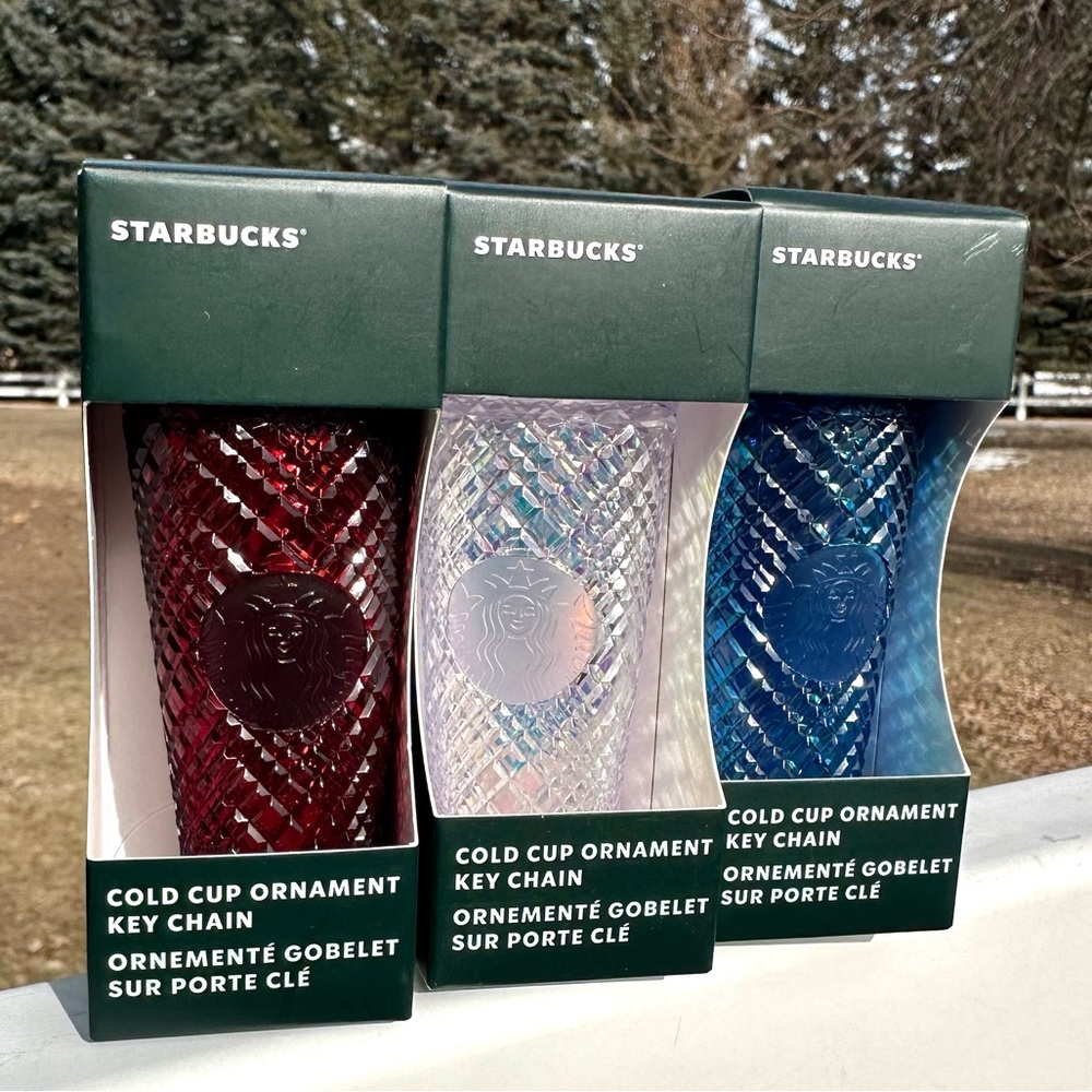 STARBUCKS-Jeweled Keychain Cups